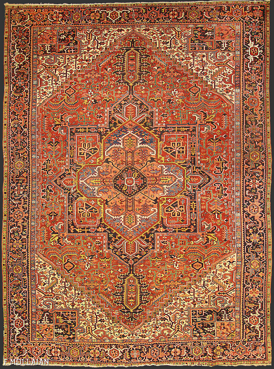 Antique Persian Heriz Garage Carpet n°:12586546